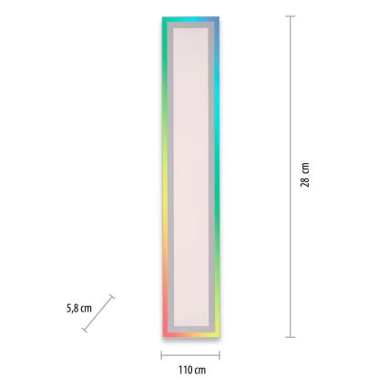 Leuchten Direkt 14901-16 - LED RGB Димируема лампа EDGING LED/24W/230V + дистанционно