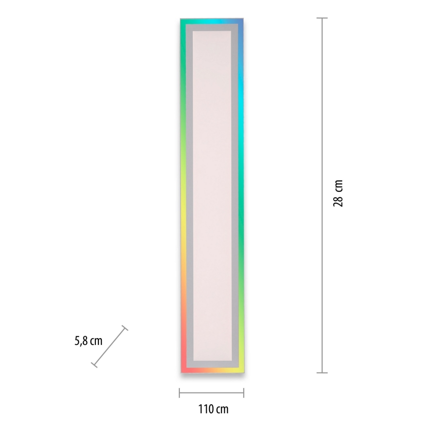 Leuchten Direkt 14901-16 - LED RGB Димируема лампа EDGING LED/24W/230V + дистанционно