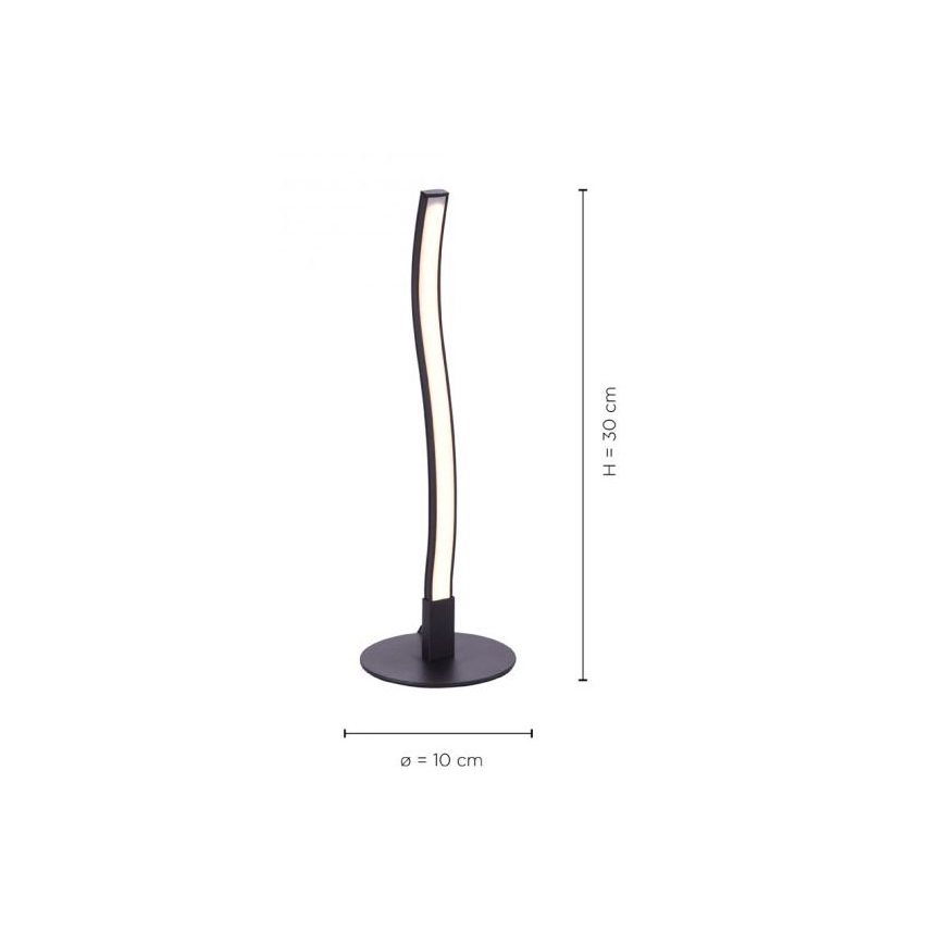 Leuchten Direkt 15128-18 - LED Настолна лампа WAWE LED/3W/230V черна