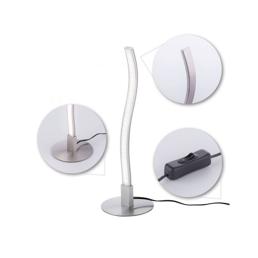 Leuchten Direkt 15128-55 - LED Настолна лампа WAWE LED/3W/230V матов хром