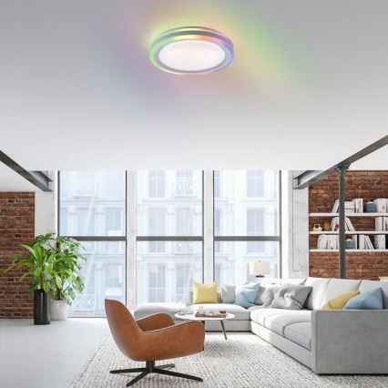 Leuchten Direkt 15152-16 - LED RGBW Димируем плафон SPHERIC LED/18W/230V + дистанционно