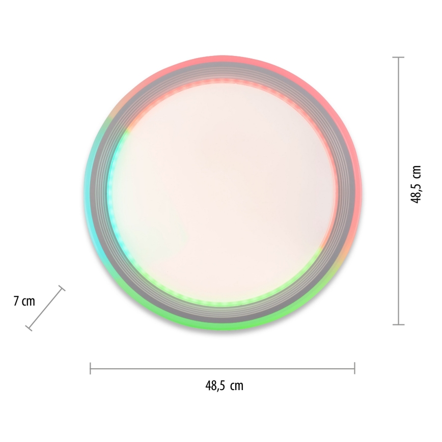 Leuchten Direkt 15154-16 - LED RGB Димируема лампа EDGING LED/39W/230V + дистанционно