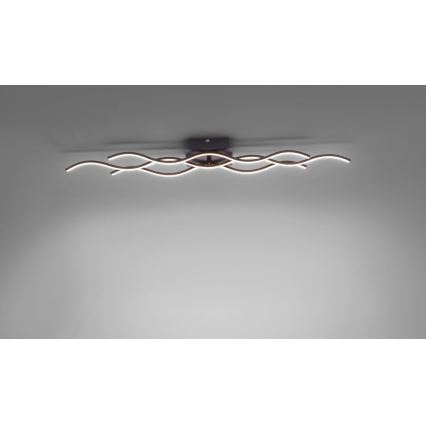 Leuchten Direkt 15166-18 - LED Повърхностен полилей WAWE LED/28W/230V черен
