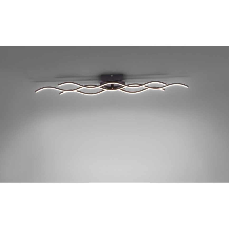 Leuchten Direkt 15166-18 - LED Повърхностен полилей WAWE LED/28W/230V черен