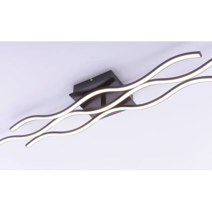Leuchten Direkt 15166-18 - LED Повърхностен полилей WAWE LED/28W/230V черен