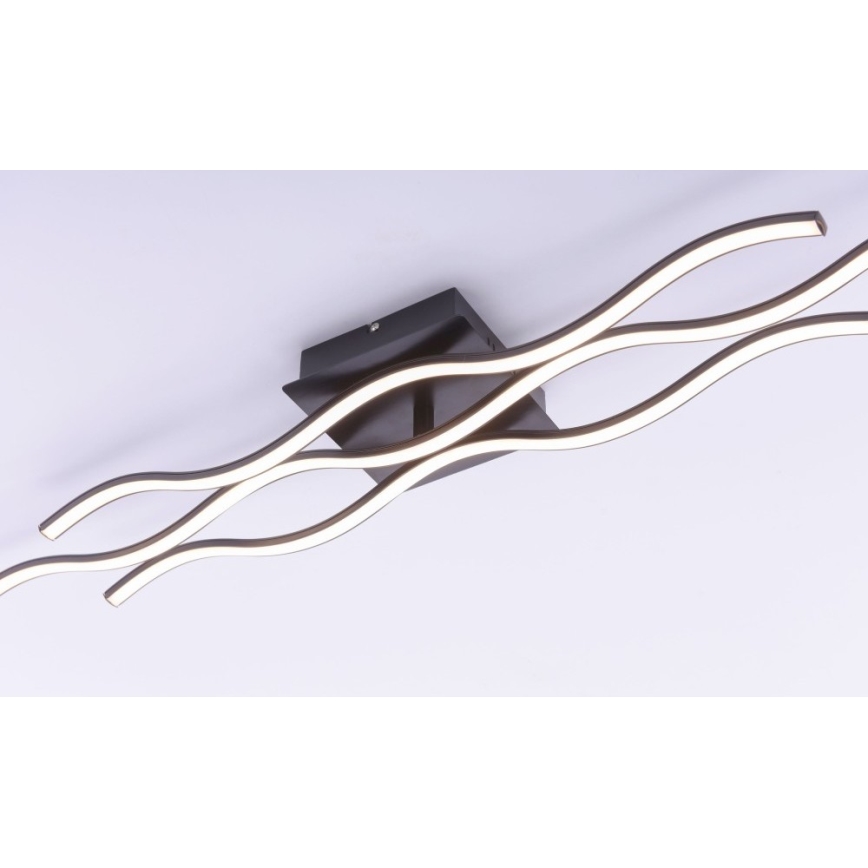 Leuchten Direkt 15166-18 - LED Повърхностен полилей WAWE LED/28W/230V черен