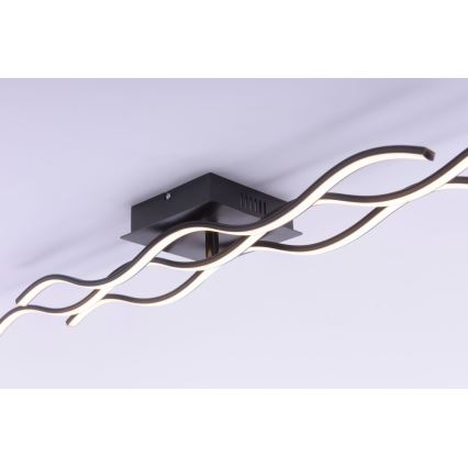 Leuchten Direkt 15166-18 - LED Повърхностен полилей WAWE LED/28W/230V черен