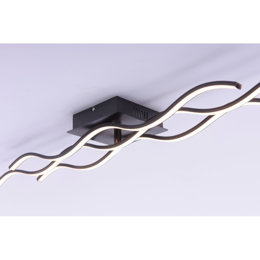 Leuchten Direkt 15166-18 - LED Повърхностен полилей WAWE LED/28W/230V черен