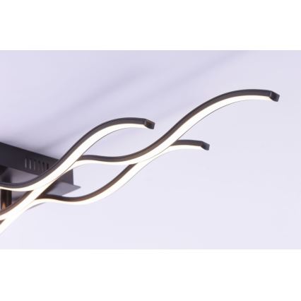 Leuchten Direkt 15166-18 - LED Повърхностен полилей WAWE LED/28W/230V черен