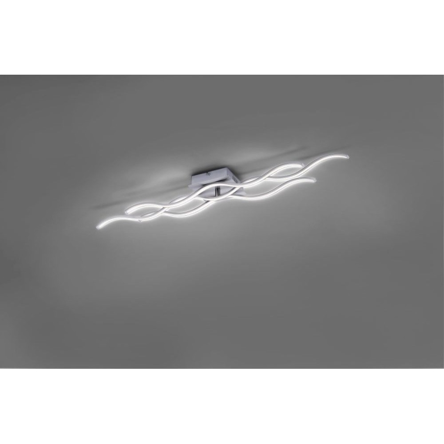 Leuchten Direkt 15166-55 - LED Повърхностен полилей WAWE LED/28W/230V матов хром