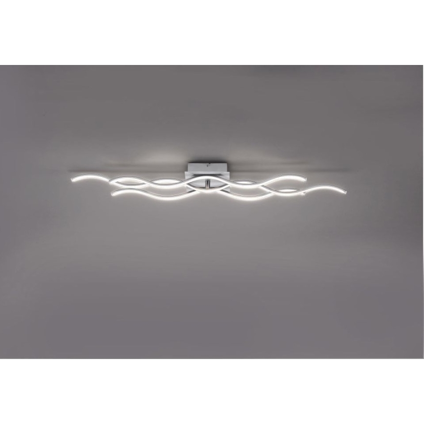 Leuchten Direkt 15166-55 - LED Повърхностен полилей WAWE LED/28W/230V матов хром