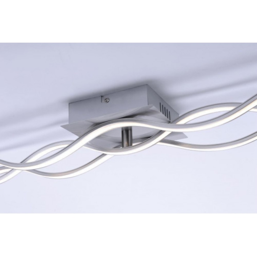 Leuchten Direkt 15166-55 - LED Повърхностен полилей WAWE LED/28W/230V матов хром