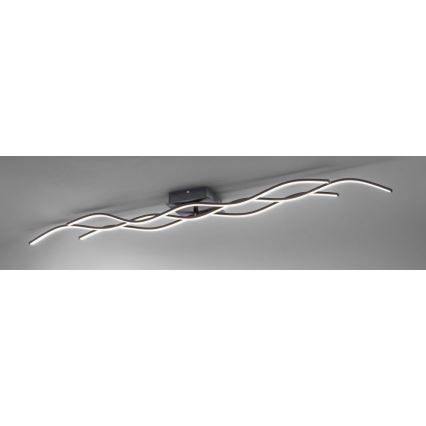 Leuchten Direkt 15167-18-LED Полилей за повърхностен монтаж WAWE 2xLED/12,5W/230V+LED/17W черен