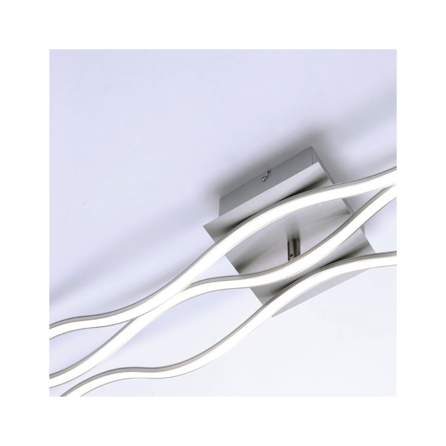 Leuchten Direkt 15167-55 - LED Повърхностен полилей WAWE 2xLED/12,5W/230V+1xLED/17W матов хром