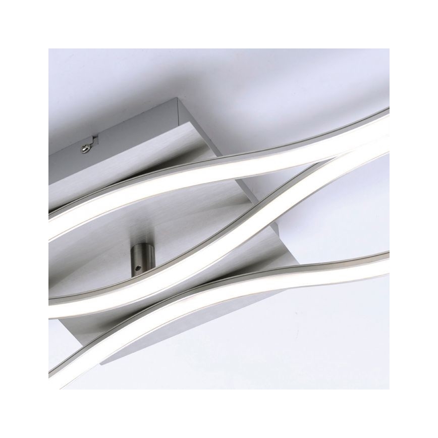 Leuchten Direkt 15167-55 - LED Повърхностен полилей WAWE 2xLED/12,5W/230V+1xLED/17W матов хром