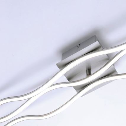 Leuchten Direkt 15167-55 - LED полилей за повърхностен монтаж WAWE 2xLED/12,5W/230V+LED/17W матов хром