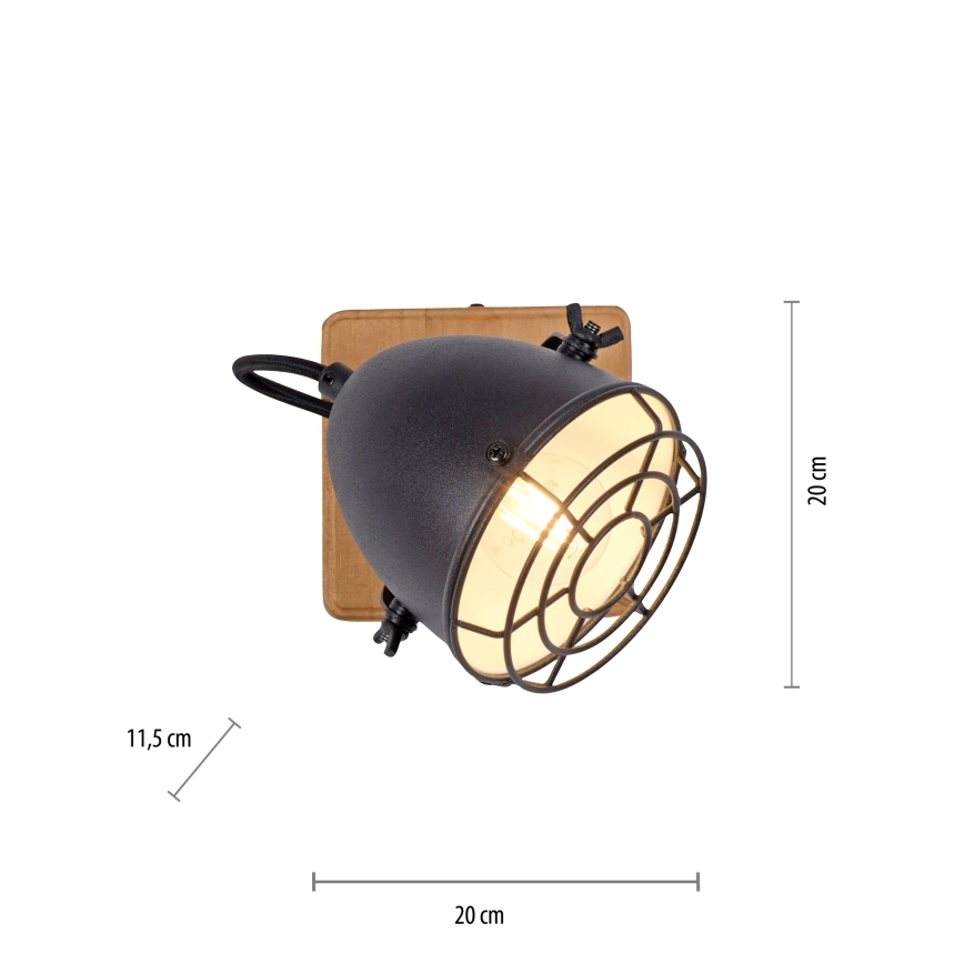 Leuchten Direkt 15171-18 - Стенен спот BEETLE 1xE14/10W/230V бор