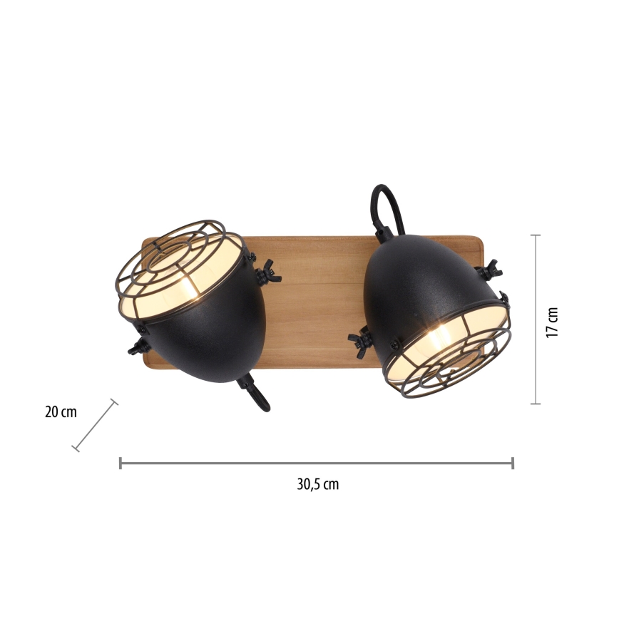 Leuchten Direkt 15172-18 - Спот BEETLE 2xE14/10W/230V бор