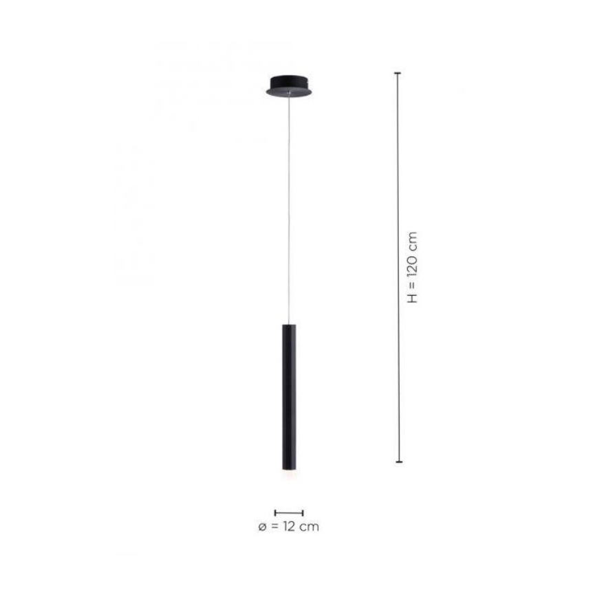 Leuchten Direkt 15202-18 - LED Висящ полилей BRUNO LED/4,8W/230V черен