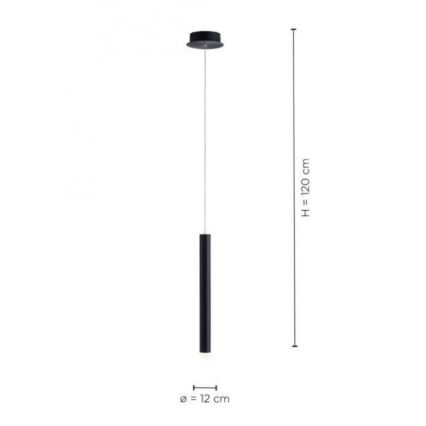 Leuchten Direkt 15202-18 - LED Висящ полилей BRUNO LED/4,8W/230V черен