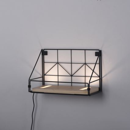 Leuchten Direkt 15276-18 - Shelf с LED осветление BOARD 2xLED/1,75W/230V 30 см евкалипт