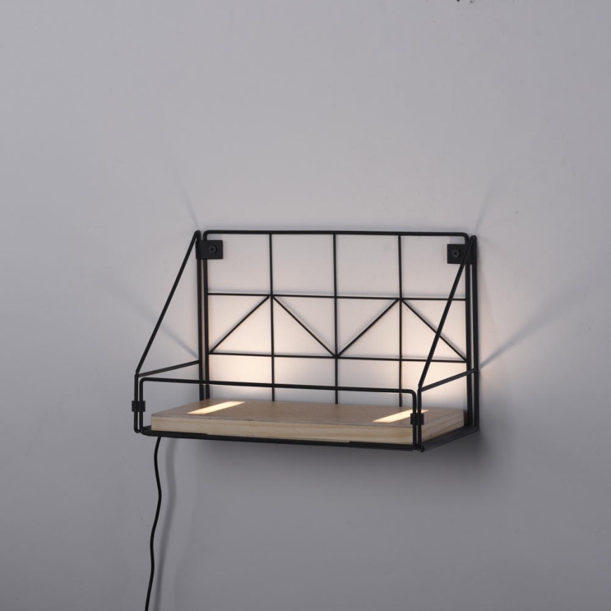 Leuchten Direkt 15276-18 - Shelf с LED осветление BOARD 2xLED/1,75W/230V 30 см евкалипт