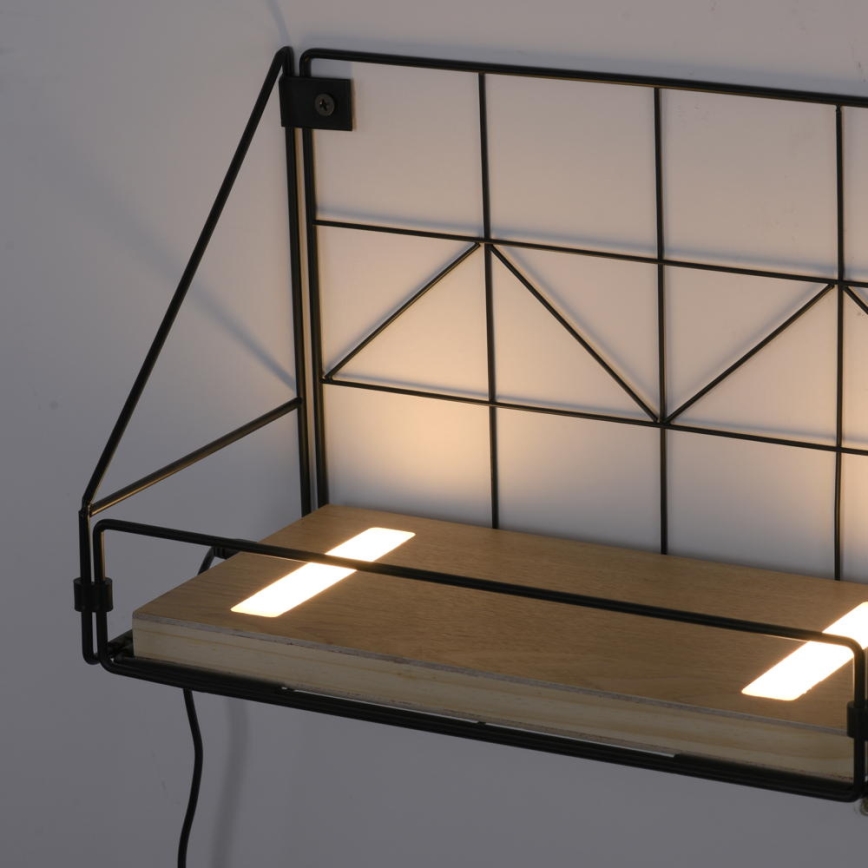 Leuchten Direkt 15276-18 - Shelf с LED осветление BOARD 2xLED/1,75W/230V 30 см евкалипт