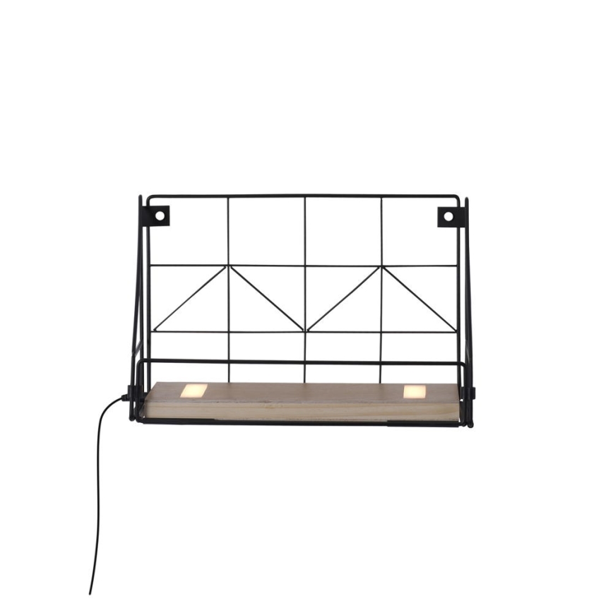 Leuchten Direkt 15276-18 - Shelf с LED осветление BOARD 2xLED/1,75W/230V 30 см евкалипт