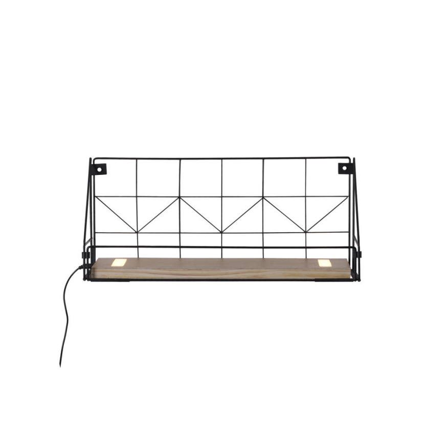 Leuchten Direkt 15277-18 - Shelf с LED осветление BOARD 2xLED/1,75W/230V 45 см евкалипт