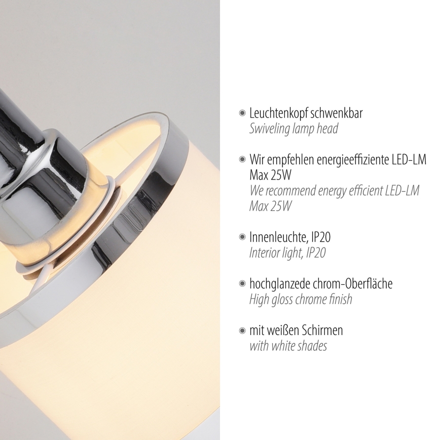 Leuchten Direkt 15371-17 - Спот аплик ACCOR 1xE14/25W/230V