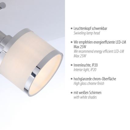 Leuchten Direkt 15372-17 - Спот ACCOR 2xE14/25W/230V