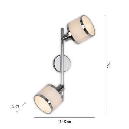 Leuchten Direkt 15372-17 - Спот ACCOR 2xE14/25W/230V