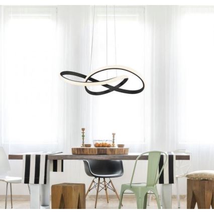 Leuchten Direkt 15402-18-LED Димируем висящ полилей MARIA LED/25W/230V черен