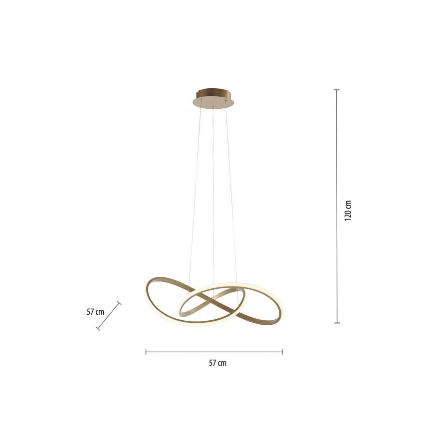 Leuchten Direkt 15402-60 - LED Димируем пендел MARIA LED/25W/230V
