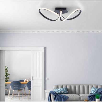 Leuchten Direkt 15403-18 - LED Димируем повърхностен полилей MARIA LED/16W/230V черен