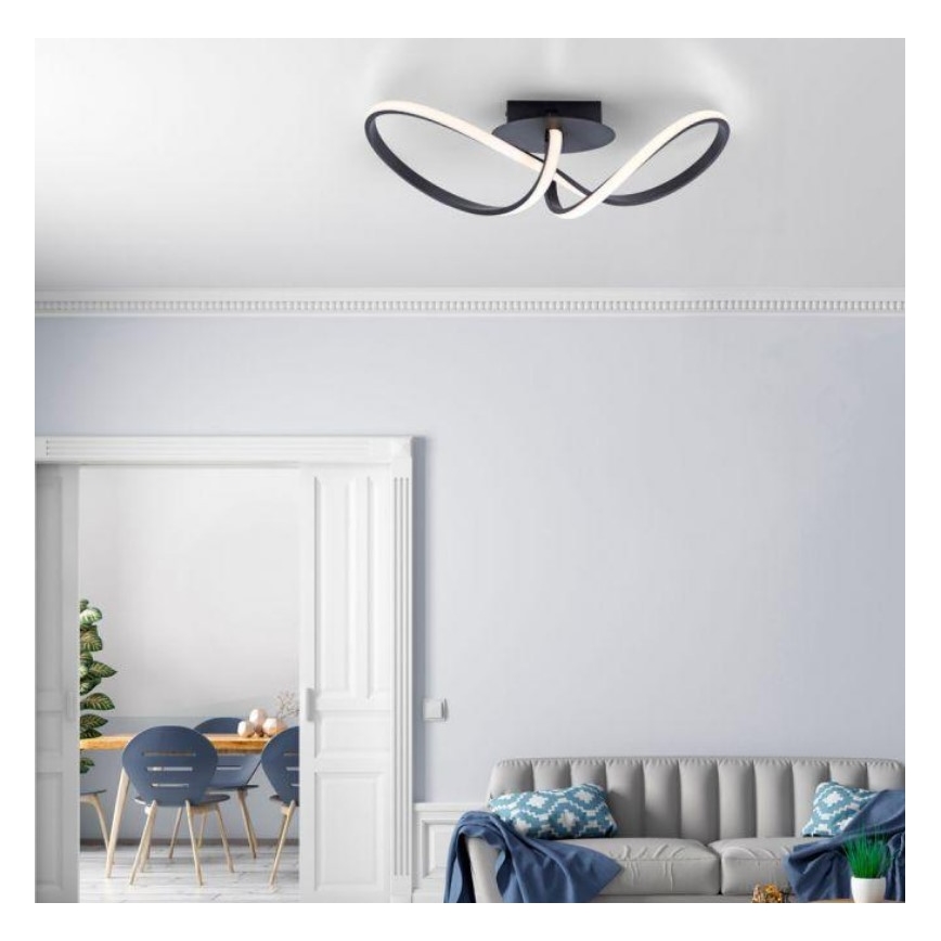 Leuchten Direkt 15403-18 - LED Димируем повърхностен полилей MARIA LED/16W/230V черен