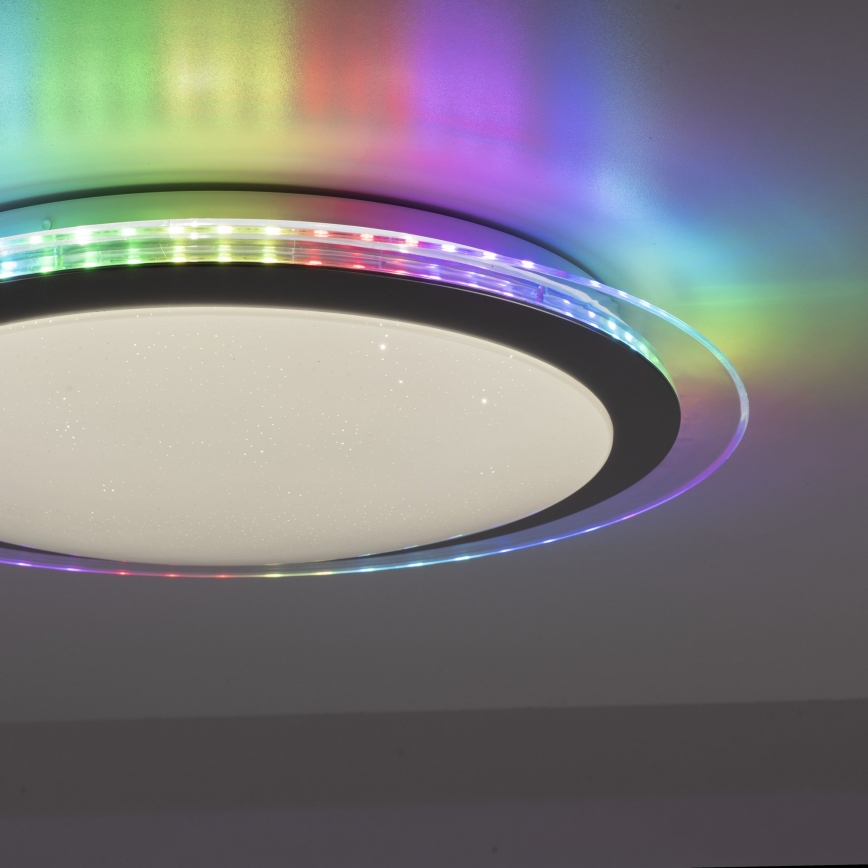 Leuchten Direkt 15411-21- LED RGB Димируем плафон CYBA LED/26W/230V + дистанционно