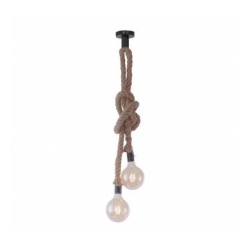 Leuchten Direkt 15482-18 - Полилей на верижка ROPE 2xE27/60W/230V
