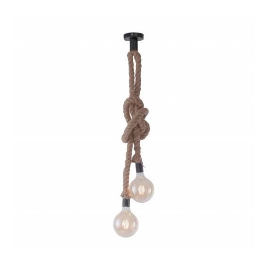 Leuchten Direkt 15482-18 - Полилей на верижка ROPE 2xE27/60W/230V