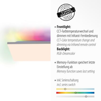 Leuchten Direkt 15562-16 - LED RGB Димируема лампа CONRAD LED/35W/230V + дистанционно