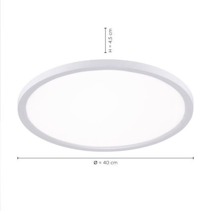 Leuchten Direkt 15571-16 - LED Димируема лампа FLAT LED/23,5W/230V 2700-5000K + дистанционно