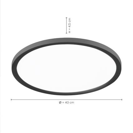 Leuchten Direkt 15571-18 - LED Димируема лампа FLAT LED/23,5W/230V 2700-5000K + дистанионно