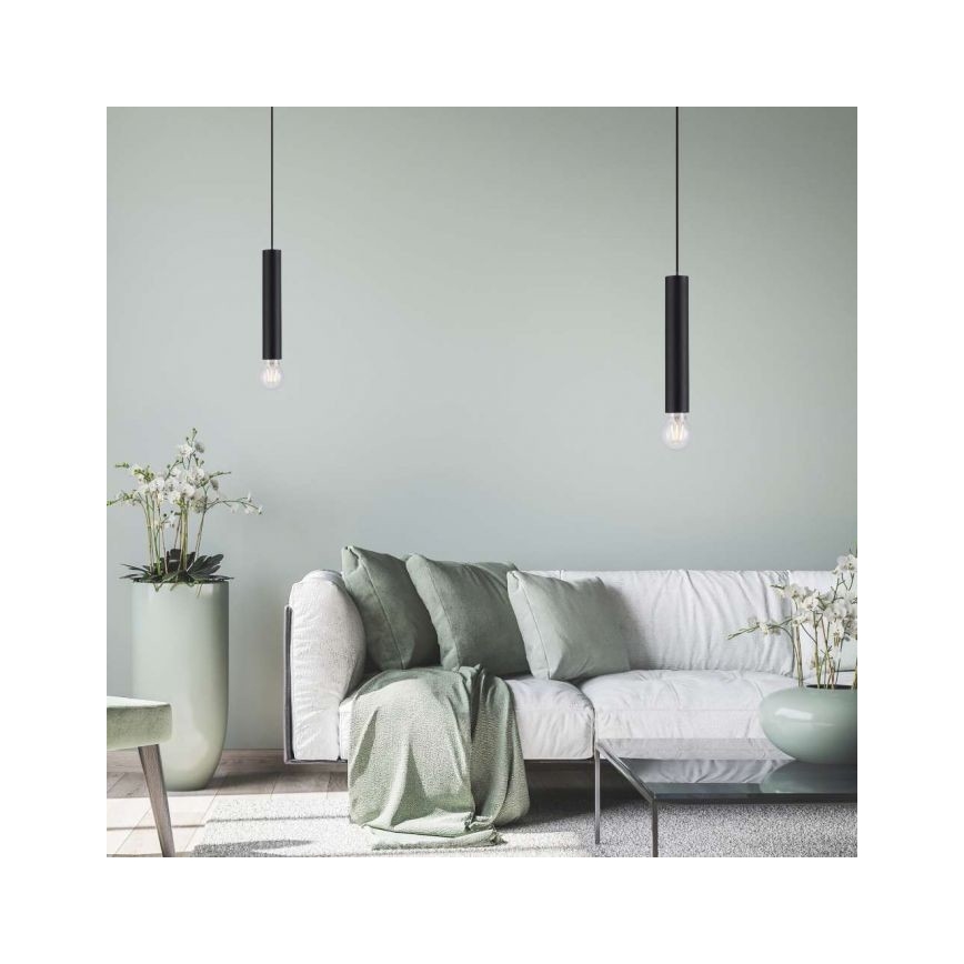 Leuchten Direkt 15617-18 - Пендел BRUNA 1xE27/60W/230V black
