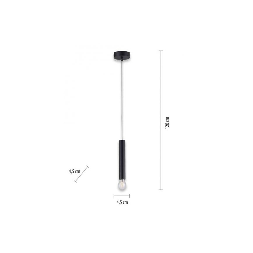 Leuchten Direkt 15617-18 - Пендел BRUNA 1xE27/60W/230V black