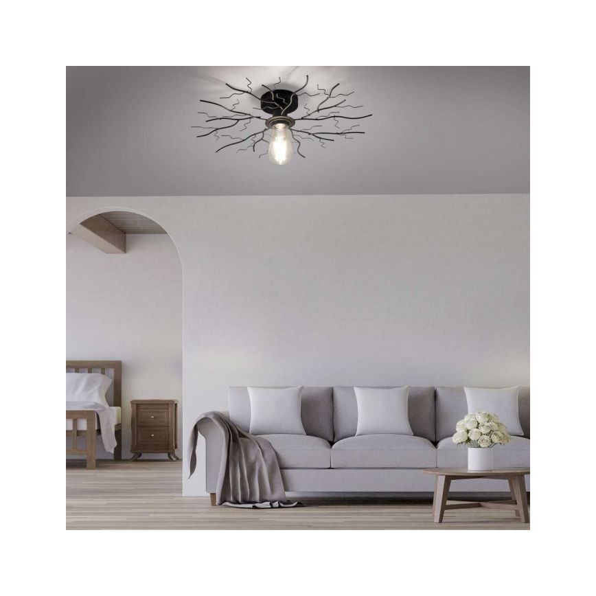Leuchten Direkt 15638-18 - Полилей за повърхностен монтаж LIMB 1xE27/40W/230V черен