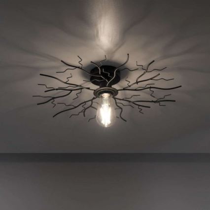 Leuchten Direkt 15638-18 - Полилей за повърхностен монтаж LIMB 1xE27/40W/230V черен