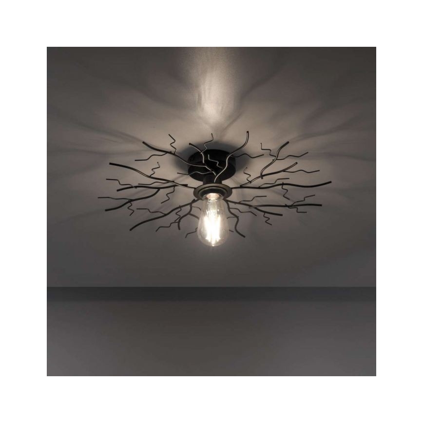 Leuchten Direkt 15638-18 - Полилей за повърхностен монтаж LIMB 1xE27/40W/230V черен