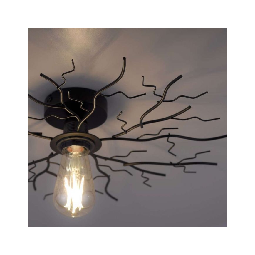 Leuchten Direkt 15638-18 - Полилей за повърхностен монтаж LIMB 1xE27/40W/230V черен