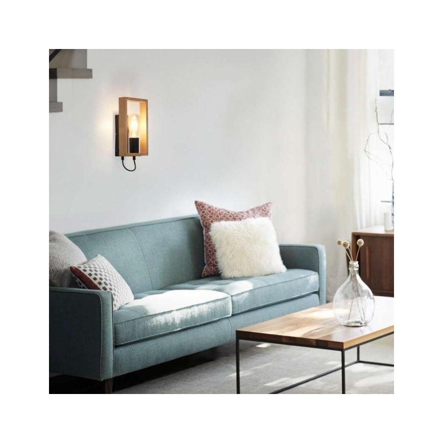 Leuchten Direkt 15654-18 - Аплик FRANKY 1xE27/60W/230V акация