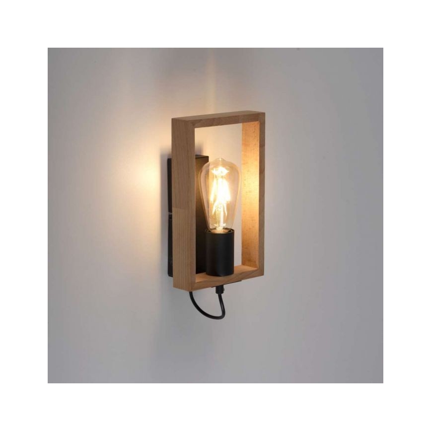 Leuchten Direkt 15654-18 - Аплик FRANKY 1xE27/60W/230V акация